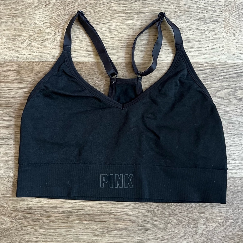 Pink Sport Sports Bra in Black - Medium
